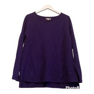 Dana Buchman Purple Violet Long Sleeve Pullover Knitted Sweater | XL